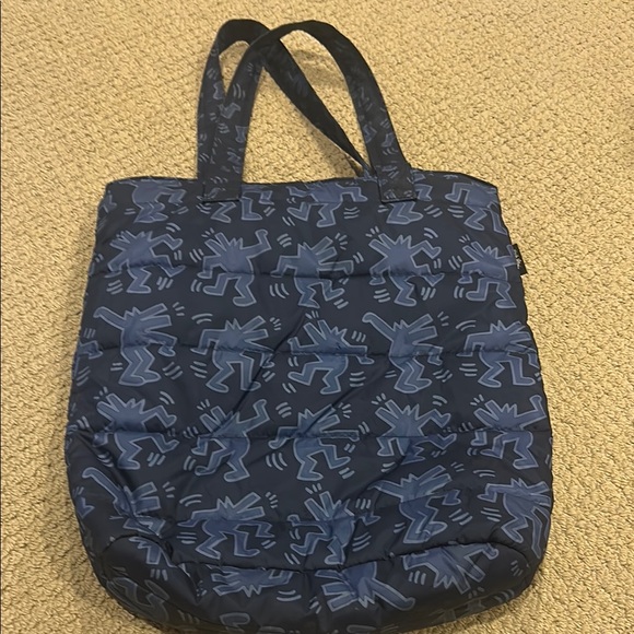 Keith Haring Uniqlo Stylish Blue Tote Bag - Picture 2 of 2